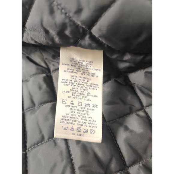 (V) Lands' End Coat Squall Jacket Parka Youth L Size 14-16 BLUE/ GRAY WATERPROOF - Picture 9 of 11